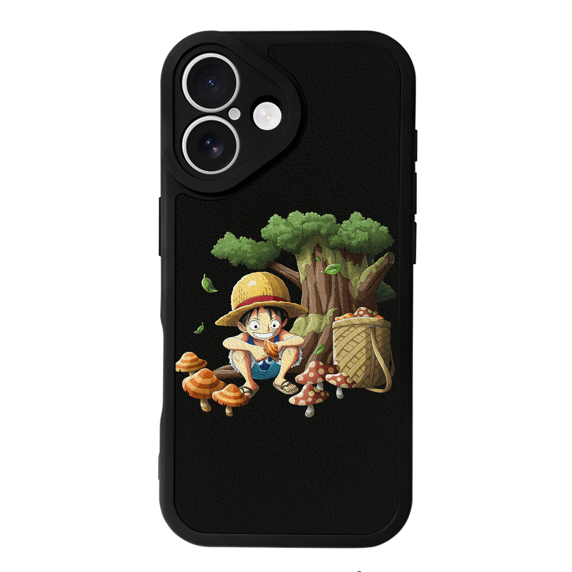 （画像用） ワンピース モンキー・D・ルフィ ONE PIECE Monkey D. Luffy 【iPhone 16シリーズ対応】シリコンスマホケース（レザー調） 材質：シリコン